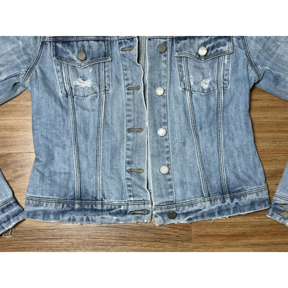 PAIGE Light Wash Denim Jacket in Faded Blue